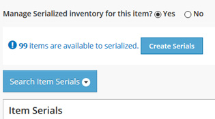 Serialized Inventory