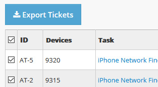 Export Tickets To CSV