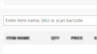 Search Items, Customers, Tickets, Invoices